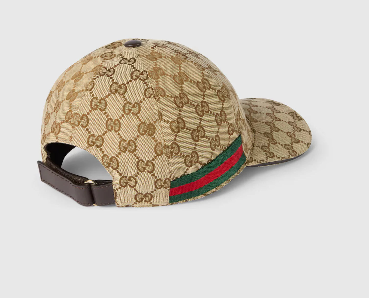 Casquette en toile GG avec détail bande Beige