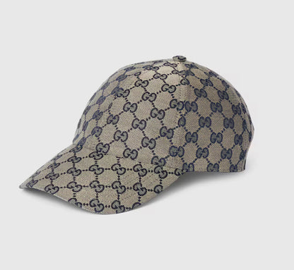 Casquette en toile de coton motif GG Grey