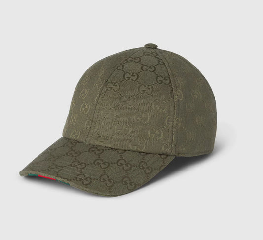 Casquette en toile GG Verte